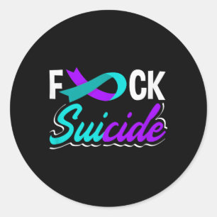 Prevention Awareness Graphic Classic Round Sticker
