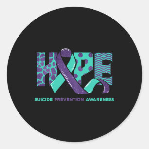 Prevention Awareness Hope Ribbon You Problem Classic Round Sticker