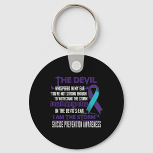 Prevention Awareness I Am The Storm Devil Key Ring