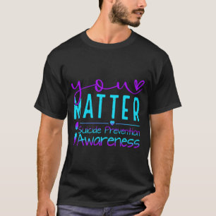 Prevention Awareness Matter Teal Purple Ribbon T-Shirt