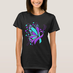 Prevention Awareness Month Butterfly Ribbon T-Shirt