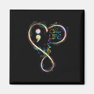Prevention Awareness Semicolon Choose Life Magnet