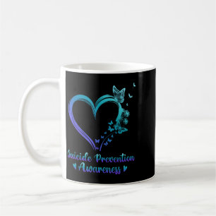 Prevention Awareness Teal Purple Heart Dadelion Coffee Mug