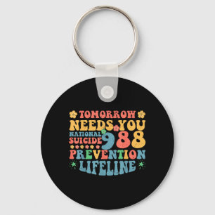 Prevention Awareness Teal Purple Ribbon Matter Key Ring