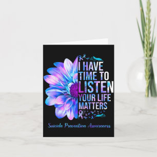 Prevention awareness week i have time to listen card