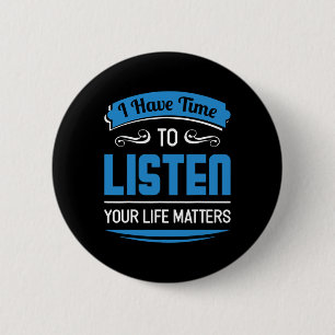 Prevention Mental Health Counsellor And Design 6 Cm Round Badge