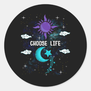 Prevention Shirt Semicolon Sun And Moon Choose Classic Round Sticker
