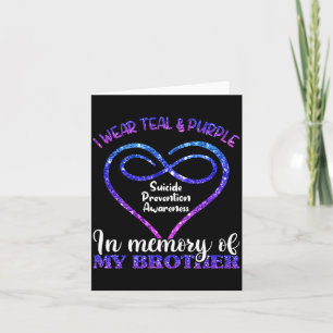 Prevention Shirt Teal Purple In Memory Of Brother Card