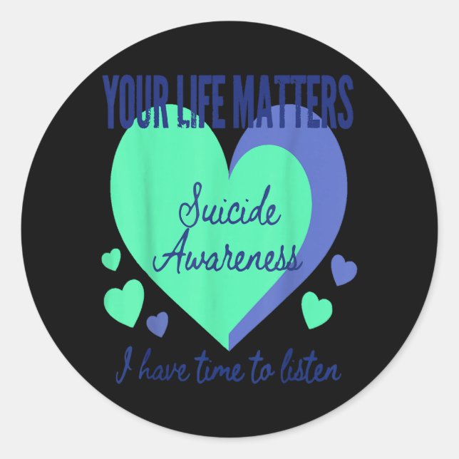 Prevention Support Classic Round Sticker (Front)