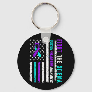 Prevention Support Fight Stigma Awareness Key Ring