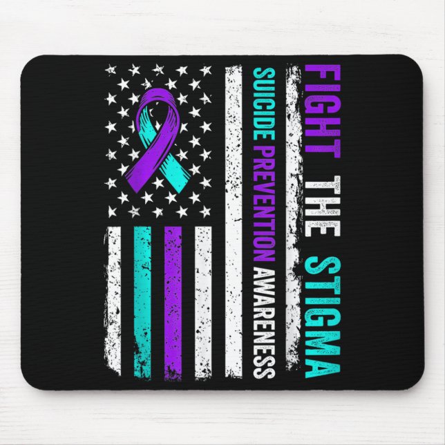 Prevention Support Fight Stigma Awareness Mouse Pad (Front)