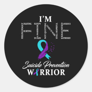 Prevention Warrior I'm Fine  Classic Round Sticker
