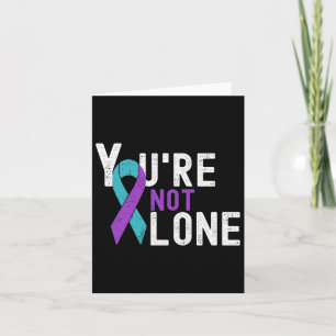 Prevention Week Awareness You're Not Alone Ribbon Card