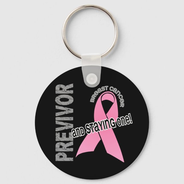 Previvor 1 Breast Cancer Key Ring (Front)