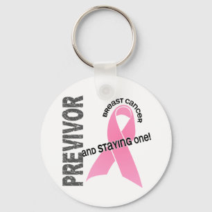 Previvor 1 Breast Cancer Key Ring