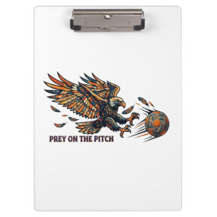 Prey On The Pitch — Tribal Eagle Soccer Ball Feath Clipboard