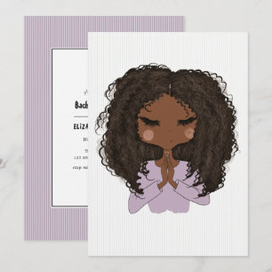 Preying African American Woman Bachelorette Invitation