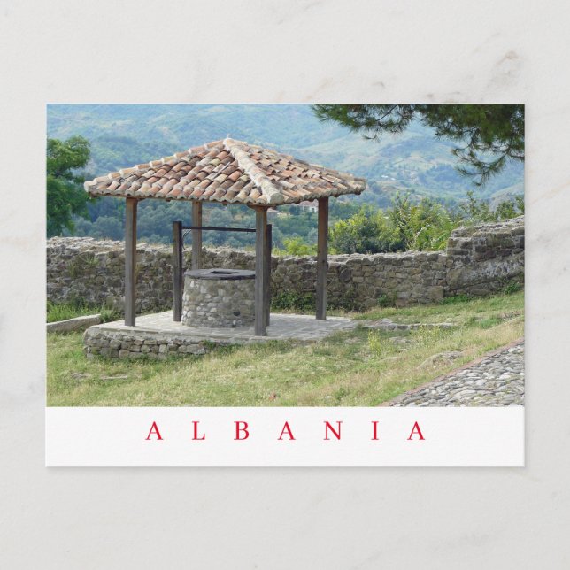Preza Castle well view postcard (Front)