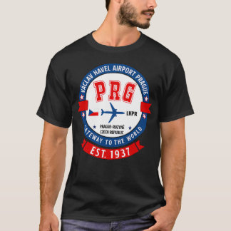 PRG Vaclav Havel Airport Prague Vintage Design T-Shirt