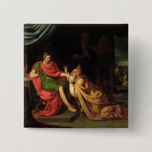 Priam and Achilles 15 Cm Square Badge (Front)