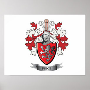 Price Family Crest Coat of Arms Poster