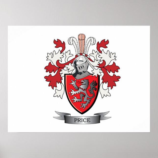 Price Family Crest Coat of Arms Poster (Front)