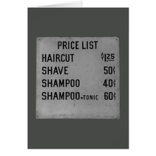 price list