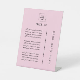Price List | Custom Pink Business Pedestal Sign