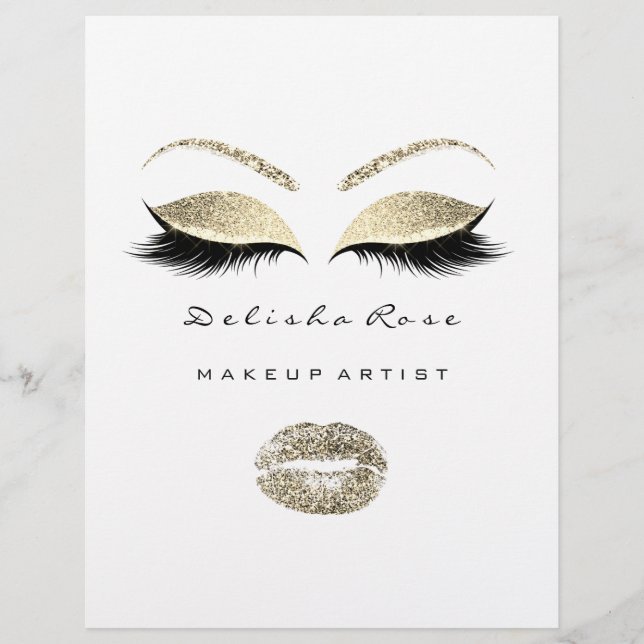 Price List Flyer Black White Eyes Lips God Lashes (Front)