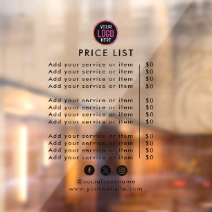 Price List   Logo Business Modern Professional 