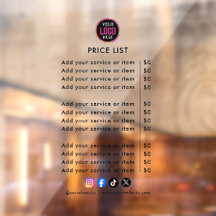 Price List   Logo Business Modern Professional Win