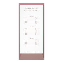 PRICE LIST RACK CARDS
