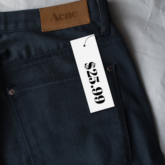 Price Only White Skinny Clothing Hang Tag (Creator Uploaded)