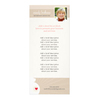 PRICE SERVICES MIDWIFE pregnant belly silhouette Rack Card
