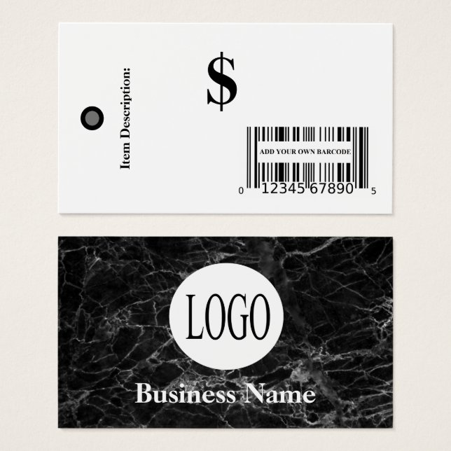 Price Tags with Barcode Retail Sales Tag (Front & Back)