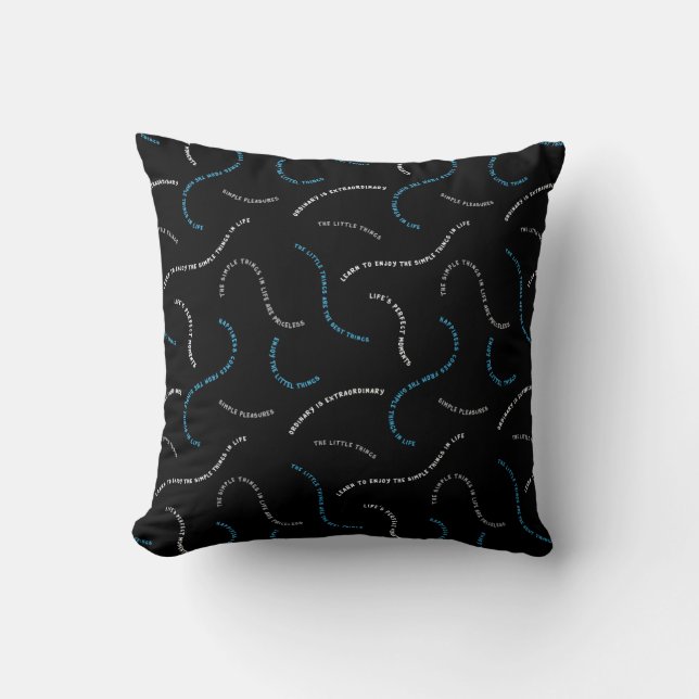 Priceless | Abstract Wavy text pattern Cushion (Front)