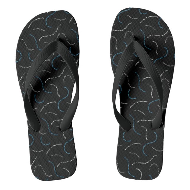Priceless | Abstract Wavy text pattern Thongs (Footbed)
