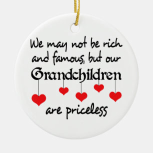 Priceless Grandchildren Ceramic Ornament