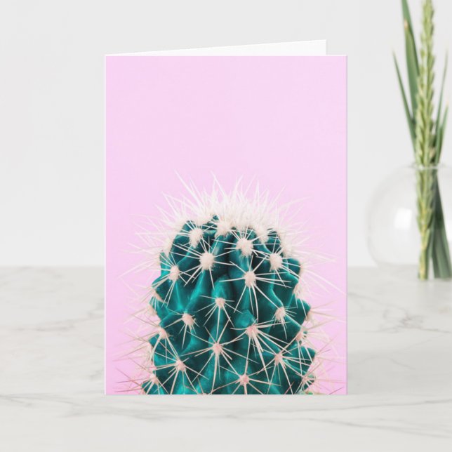 Prickley Cactus on Pink Card (Front)