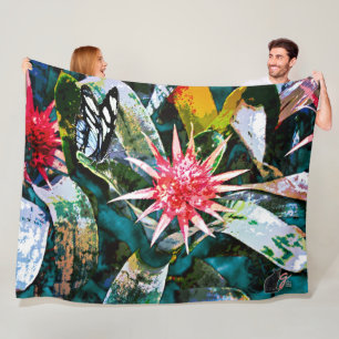 Prickly Bromie Fleece Blanket