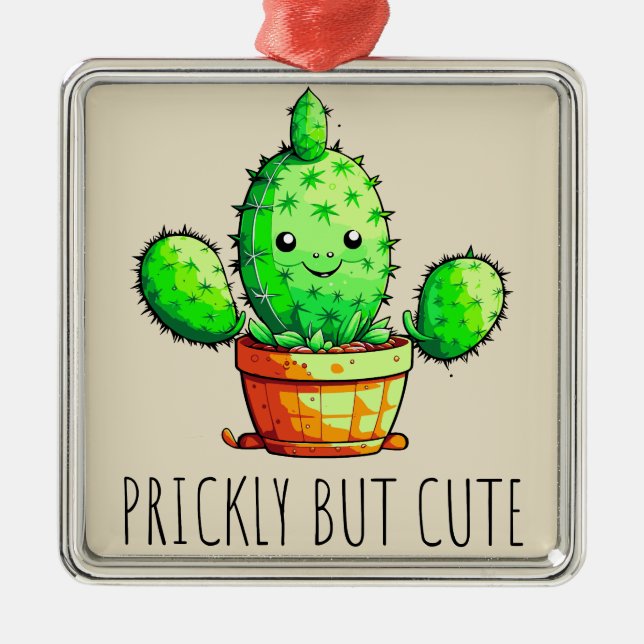 Prickly but cute metal ornament (Front)