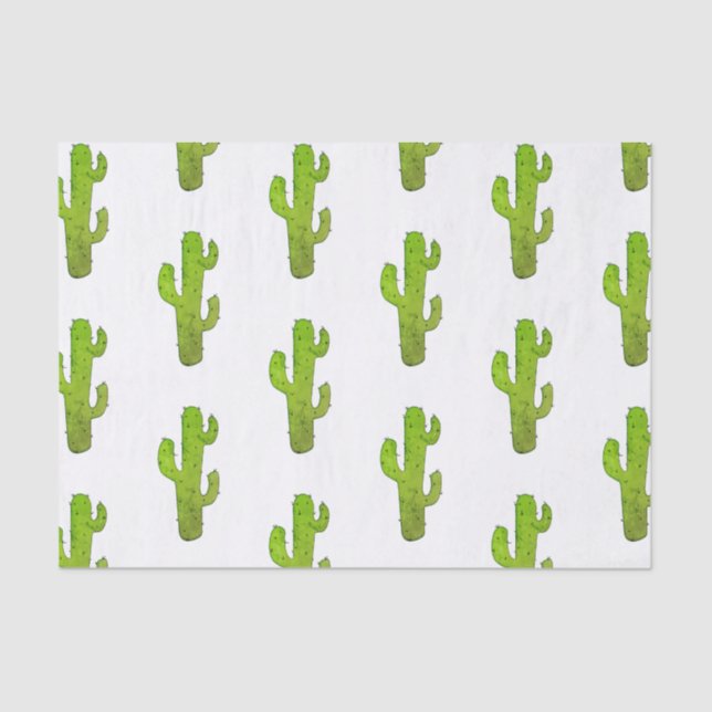 Prickly Cactus Print Tissue Paper (Front)