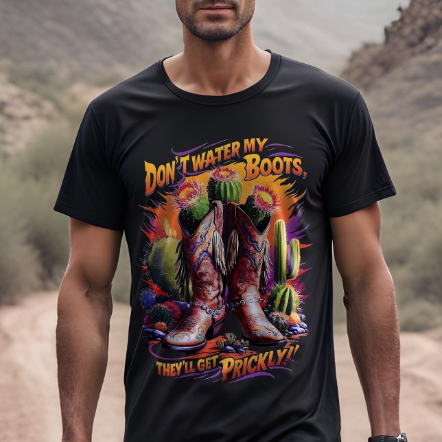Prickly Cowboy Boots - Desert Bloom T-Shirt (Creator Uploaded)