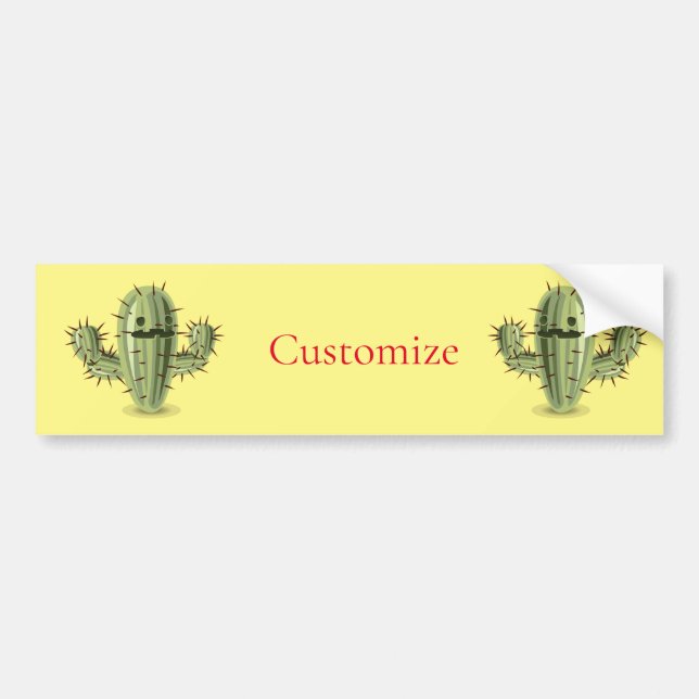 Prickly Irate Cactus Thunder_Cove Bumper Sticker (Front)