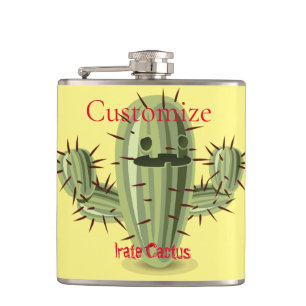 Prickly Irate Cactus Thunder_Cove Hip Flask