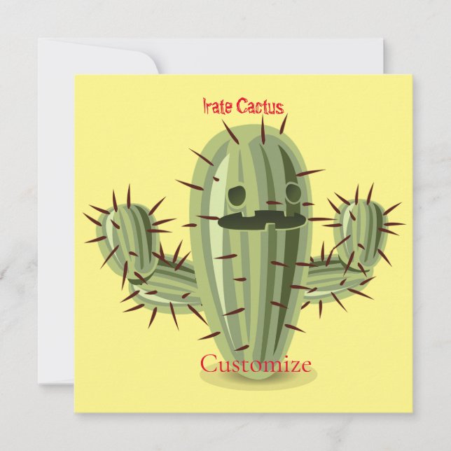 Prickly Irate Cactus Thunder_Cove Invitation (Front)