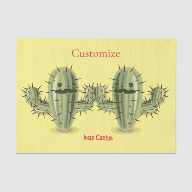 Prickly Irate Cactus Thunder_Cove Tissue Paper (Front)