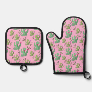Prickly Paradise Oven Mitt & Pot Holder Set