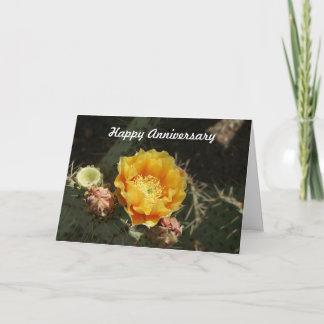 Prickly Pear Bloom Anniversary Card