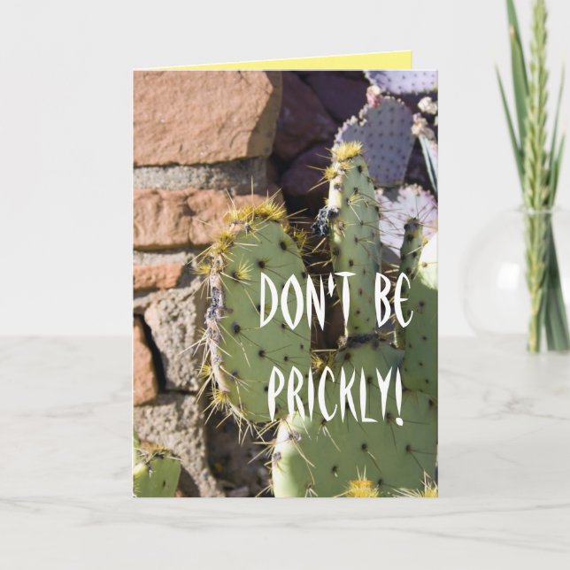 Prickly Pear Cactus Birthday Card (Front)